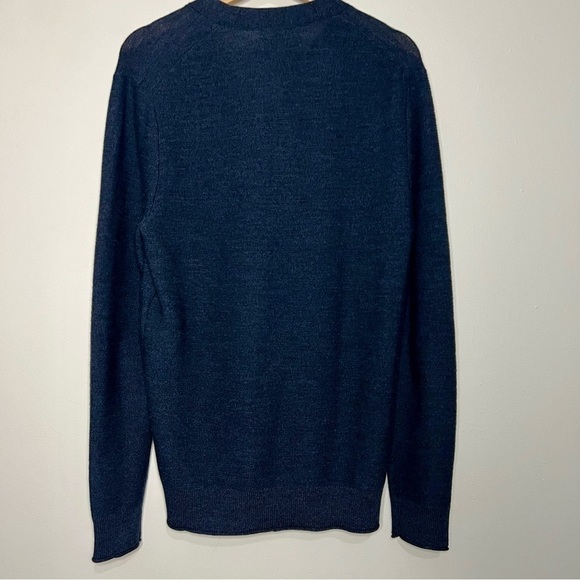 Bonobos Navy Heavy Knit Merino Henley Sweater Medium - Picture 5 of 5